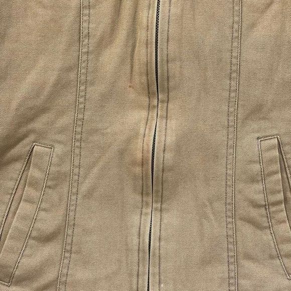 Braetan Jacket Tan Canvas zipper Hood Cotton S - Picture 2 of 9